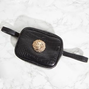 PLT black lion waist bag